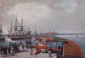 Veduta di Revel, il porto e l